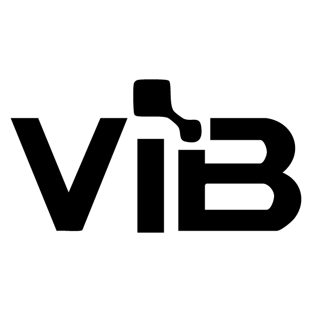 VIB logo in black with minimalist faucet design